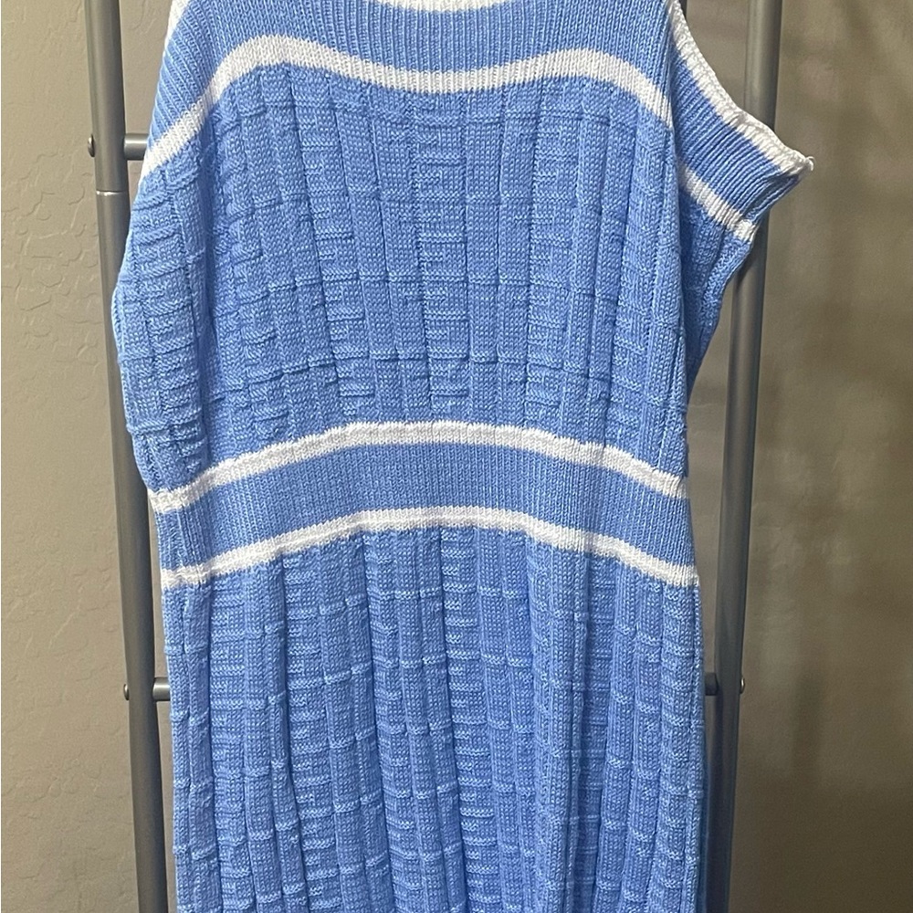 NWOT Blue Knit Dress - Picture 4 of 4